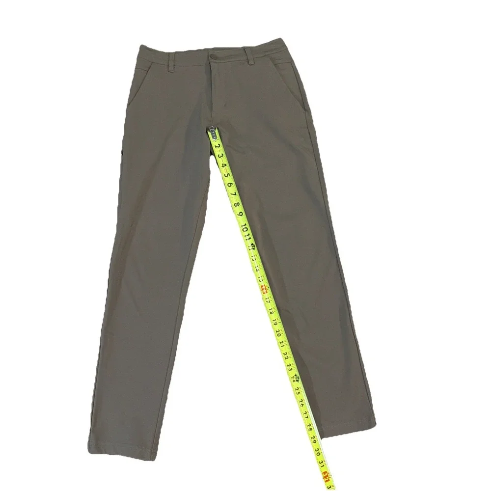 Bylt Basic Mens Sz 32 (30x29) Taupe Gray Pant 2.0 Performance Slim Chino Tapered
